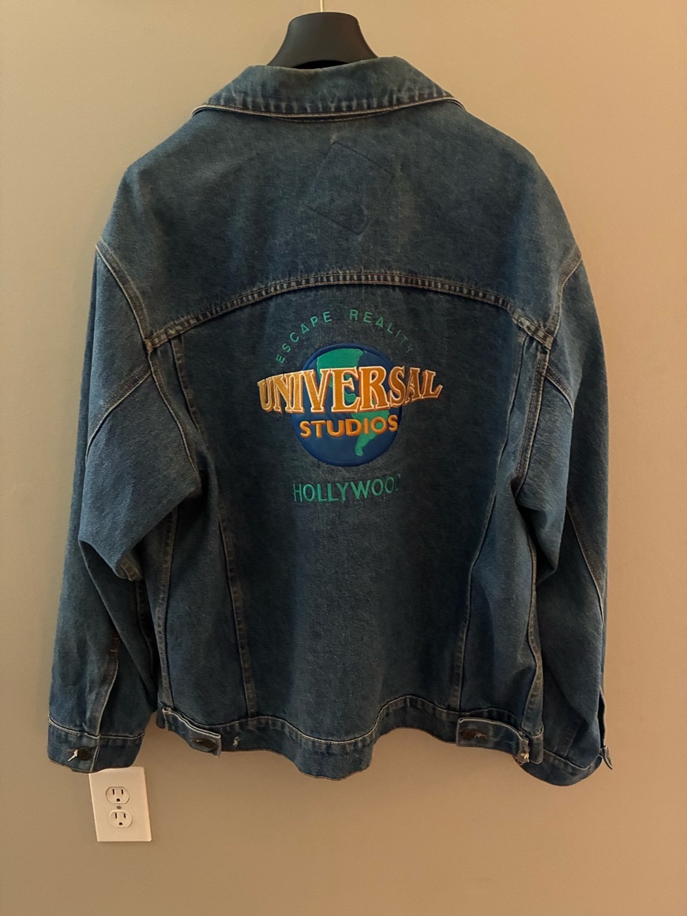 Vintage Universal Studios Hollywood Escape Reality Denim Jean Jacket XL
